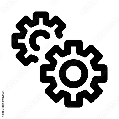 Setting configuration icon. Modern line icon design with professional minimal vector styling crafted for system setup, preferences, adjustment, and control concepts