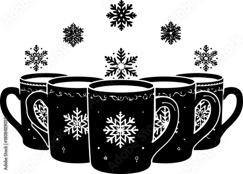set of coffee cups