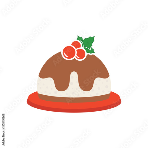 Colorful icon for  christmas sweet cake