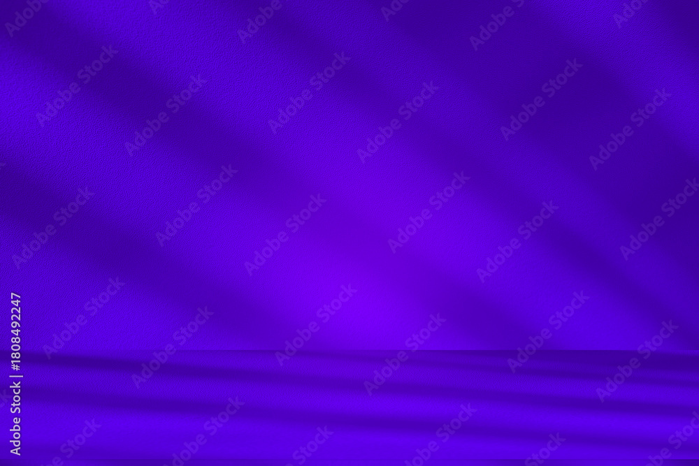 Fototapeta premium Wall interior background, studio and backdrops show products.with shadow from window color white and blue background for text insertion and presentation product 