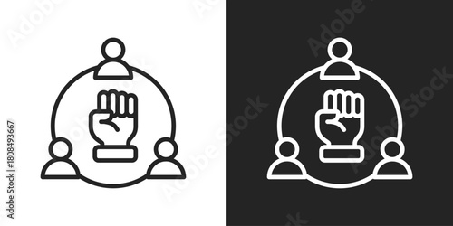 Success Icon In Black And White Line Style