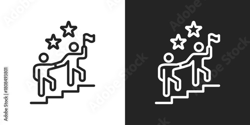 Communication Icon In Black And White Line Style