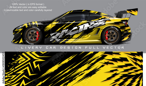 car livery graphic vector. abstract grunge background design for vehicle vinyl wrap and car branding