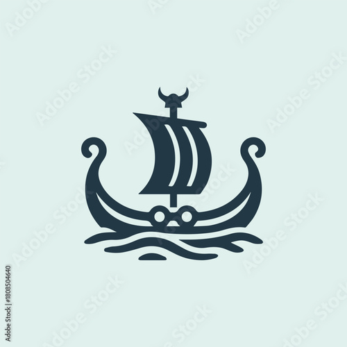 Viking Ship Logo