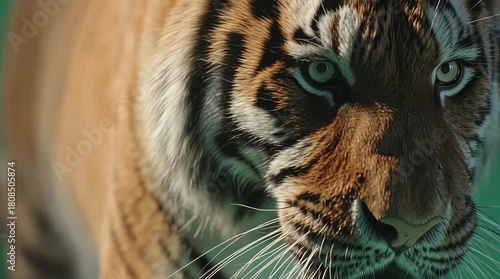 Majestic Tiger Close-up Green Screen Chroma Key