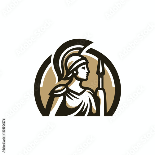 Athena Goddess of War Logo
