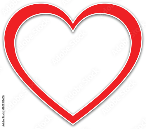 Heart shape design for love symbols, Set simple drawings heart symbols, valentines day related designs and frames, Red heart formed by Available in vector EPS format. editable vector file format.
