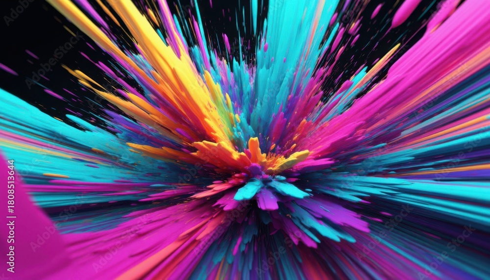 Obraz premium Colorful paint explosion