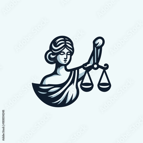 Themis Justice Goddess Logo