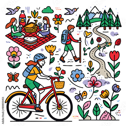 Bicycle wheel cartoon illustration black spokes yellow reflector transport mobility