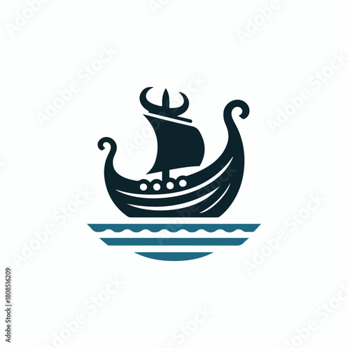Viking Ship Logo