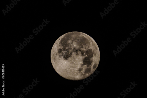 Latvia, Riga 03-05.10.2025. FIA Drifting cup. A full moon with a black sky in the background