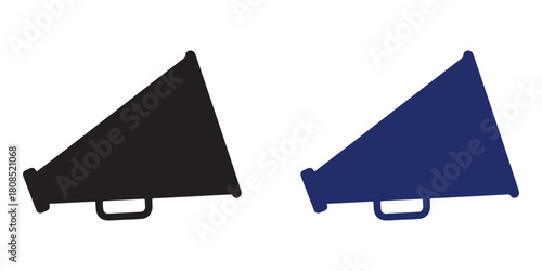 Cheer bullhorn megaphone cheerleading speaker silhouette vector