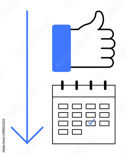 Task management concept. Tasks completed effectively and progress tracked using a calendar. Task workflow and efficient scheduling simplified. For productivity, project planning, time organization