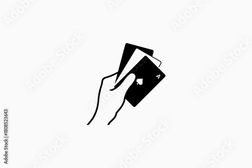 Playing card logo symbol icon illustration