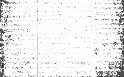 Rough vector background abstract grunge texture old vintage newspaper. Vector white and black newspaper paper grunge pattern old aged texture.