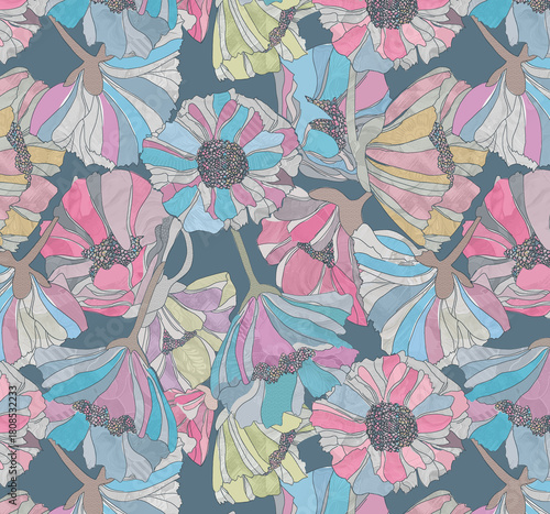 Colorful Geometric Multicolour All Over Fabric Design