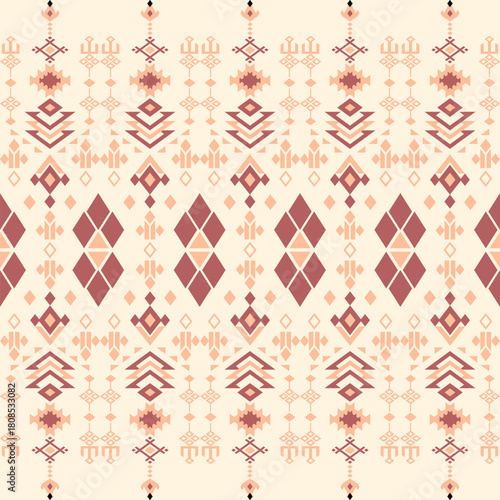 Terracotta Tone Seamless geometric pattern with modern abstract shapes in minimalist style. Perfect for fabric design, packaging, wallpaper, wrapping paper, branding, and digital backgrounds. 