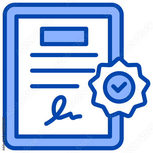 Certificate  Icon Element For Design