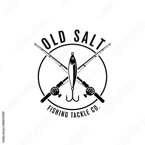 Old Salt Fishing Tackle Company logo with crossed fishing rods and lure.