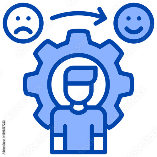 Positive Change  Icon Element For Design