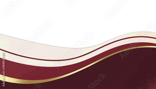 Elegant Red and Gold Wavy Lines Design
