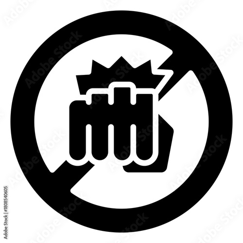 Violence Prevention  Icon Element For Design