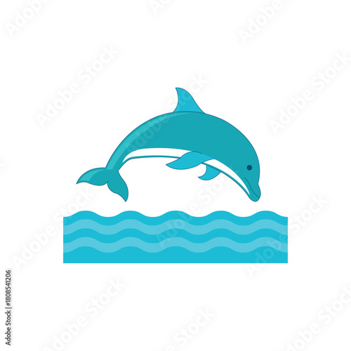 Colorful icon for dolphin