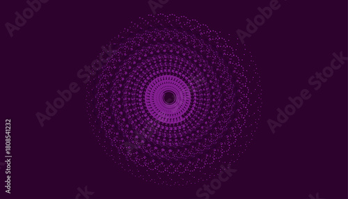 Vibrant Abstract Purple Spiral Dot Pattern
