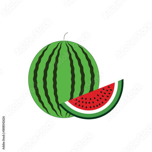 Colorful icon for watermelon