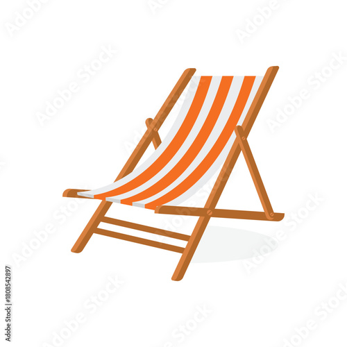 Colorful icon for beach chair