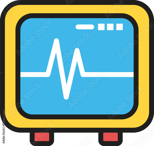 Medical monitor displaying a heartbeat, a symbol of life, for healthcare and wellness