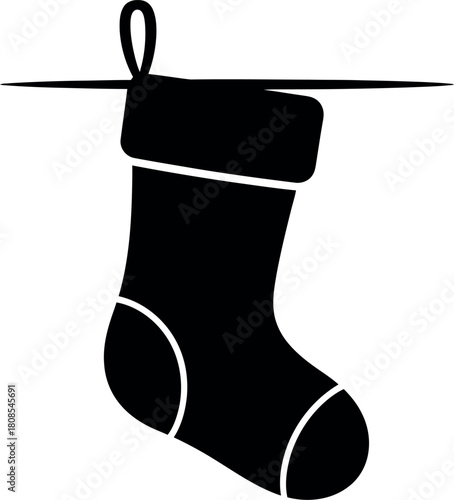 Christmas stocking silhouette