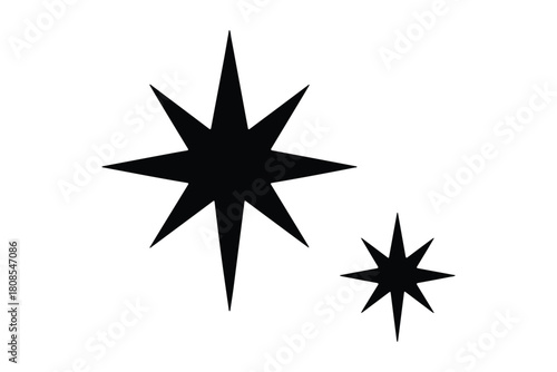 Christmas star silhouette, Christmas star vector icon