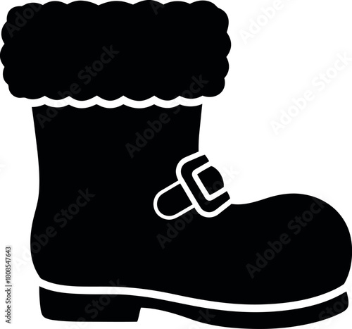 Santa's boot silhouette