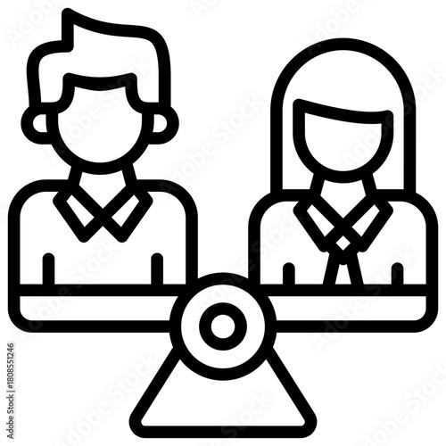 Equal Opportunities Icon Element For Design