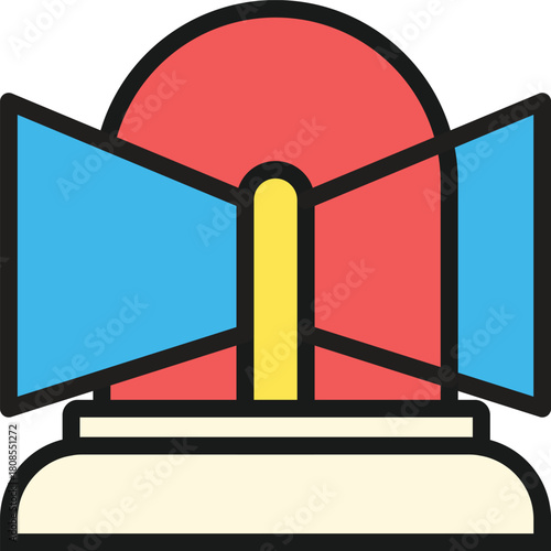 Emergency Siren Alert System Vector Icon for Disaster Notification