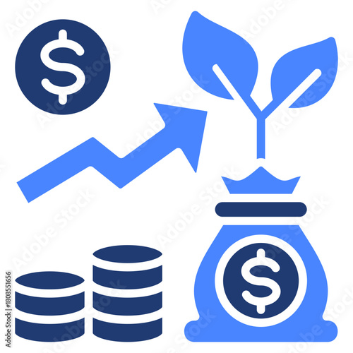 Investment Icon Element For Design