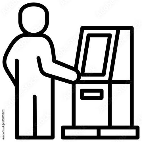 Kiosk Icon Element For Design