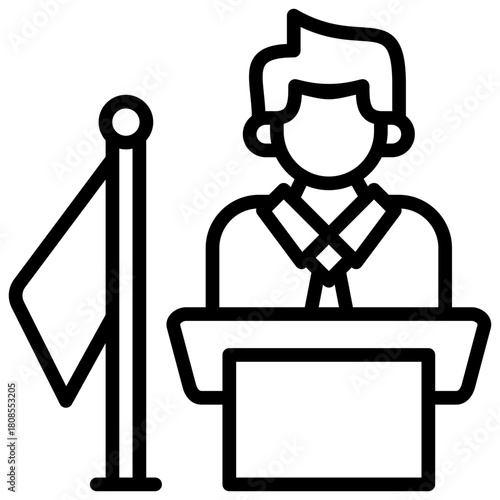 Mayor Icon Element For Design