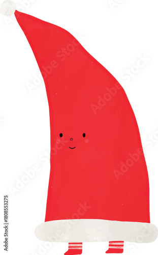 Cute Santa Hat Christmas Handdraw