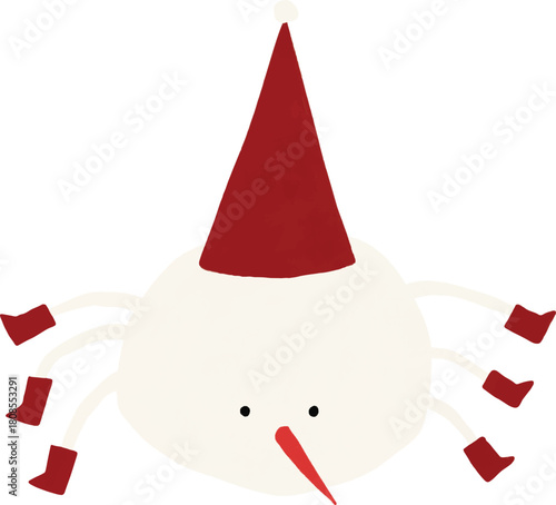 Cute Spider Christmas Handdraw