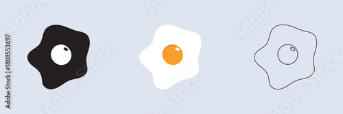 Omelet icon .  Isolated on sky background,  Vector illustration. EPS 10
