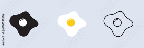 Omelet icon .  Isolated on sky background,  Vector illustration. EPS 10