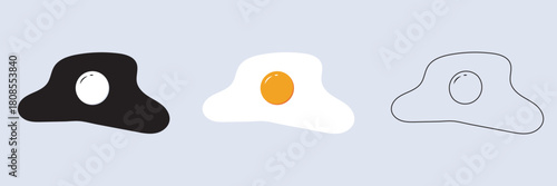 Omelet icon .  Isolated on sky background,  Vector illustration. EPS 10
