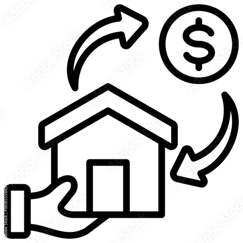 Refinance Icon Element For Design