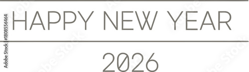 Happy new year 2026 message on a card for celebration