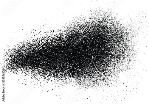 black particles, grainy texture vector isolated on a white background. black dust and sand effect for design elements, backgrounds, textures, or print
