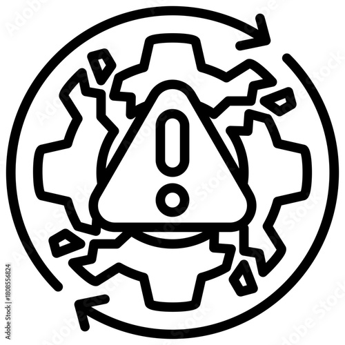 Inefficiency Icon Element For Design