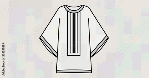 Minimal kaftan illustration, simple design, isolated